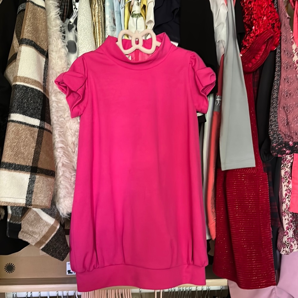 Girls pink dress Size 6